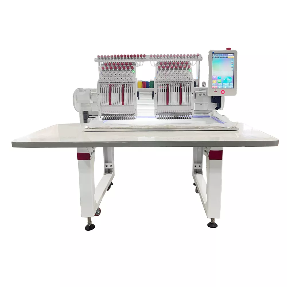 Machine à broder multifonctionnelle à deux têtes